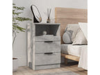 Concrete Grey Engineered Wood Bedside Table