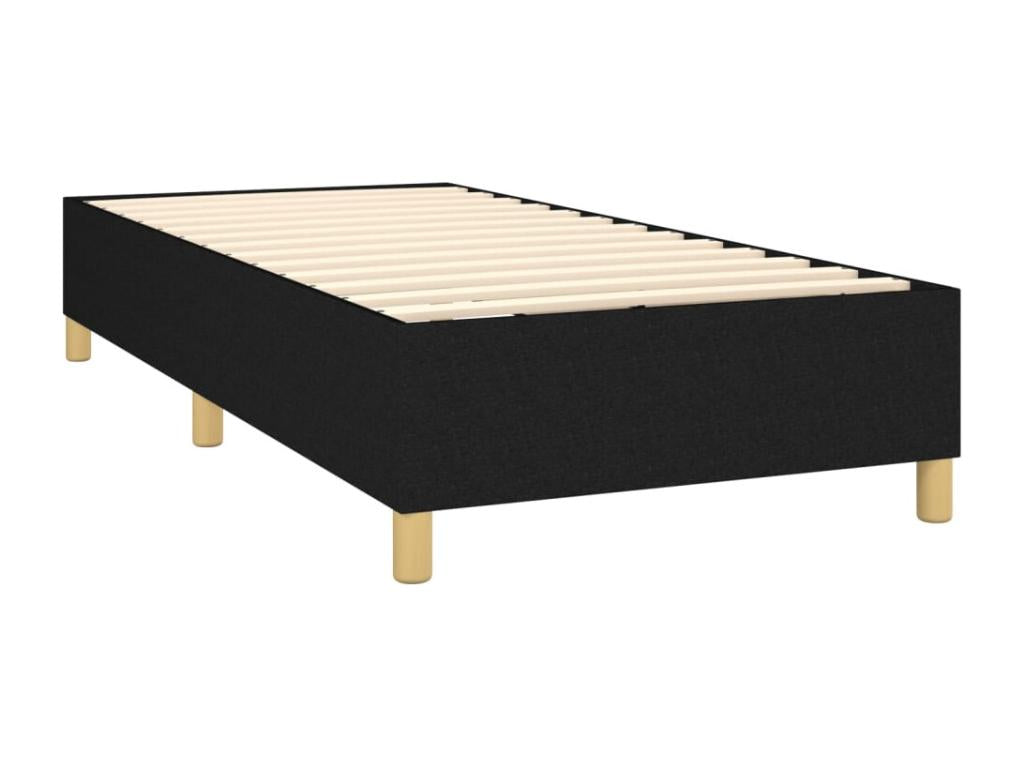 Bohometop bed base with mattress, black, 90x200 cm, fabric, 77714GBWK