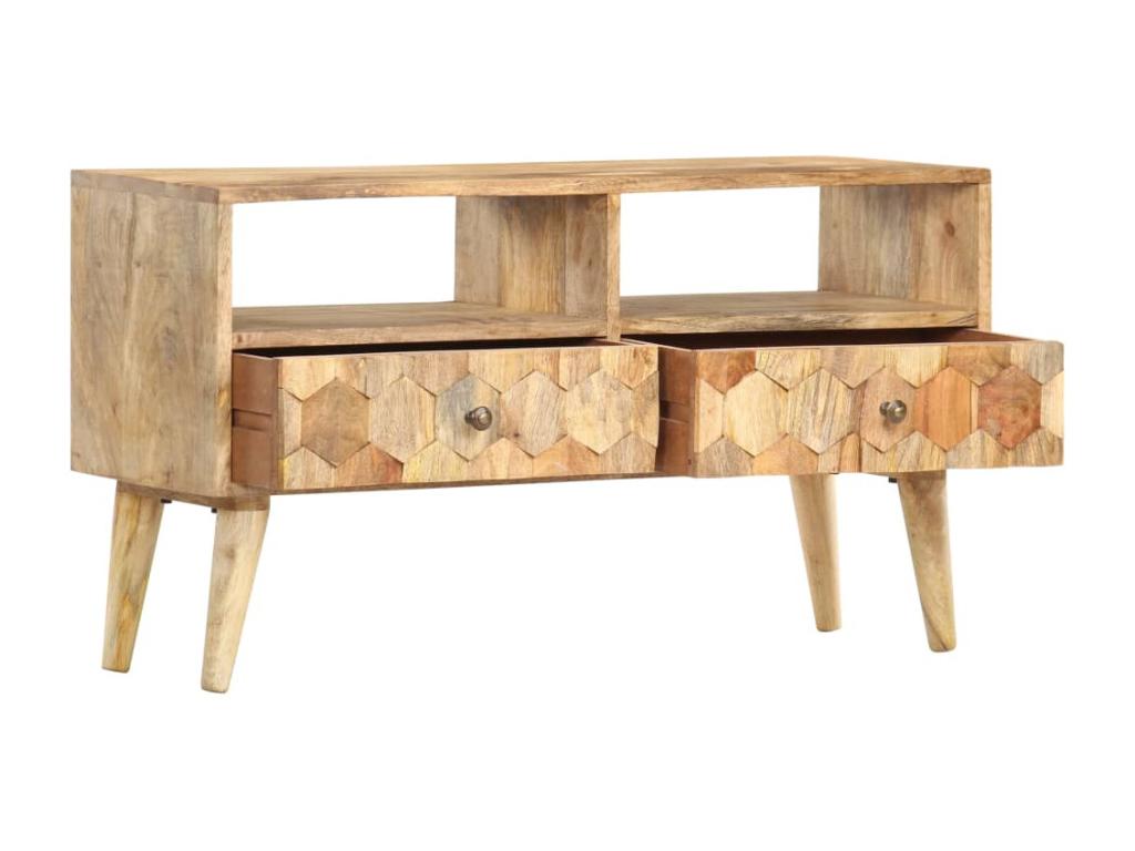 TV stand 90x30x50 cm Solid mango wood 41236XIIR