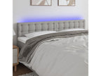 Light Grey LED Headboard 180x5x78/88 cm Fabric
