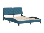 Bed frame with blue headboard 120x200 cm velvet 23364MGVW