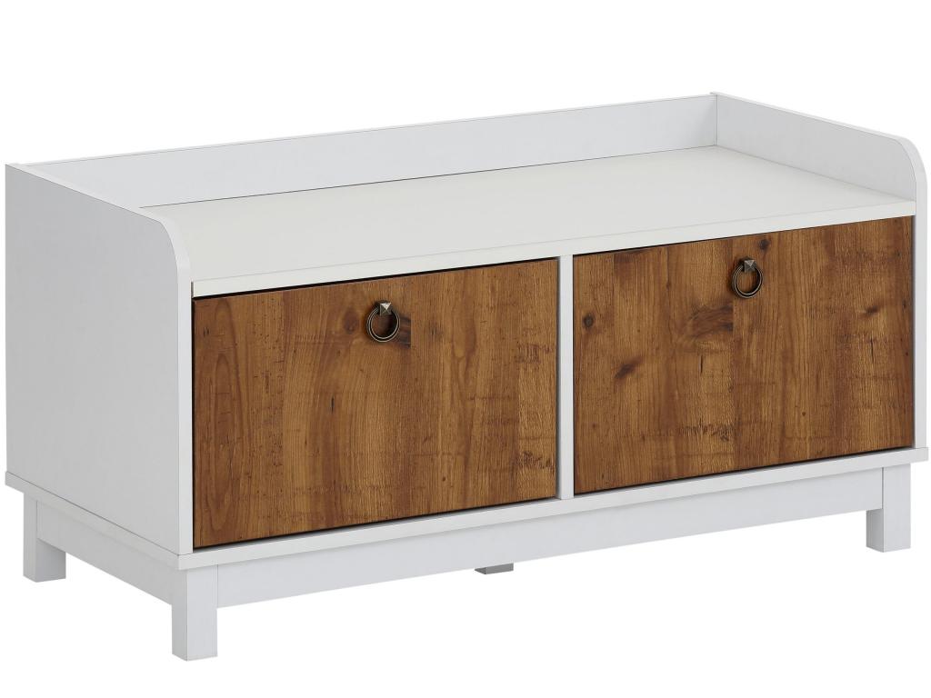 Bohometop - 2-door bench in white oak effect 22447UAYV