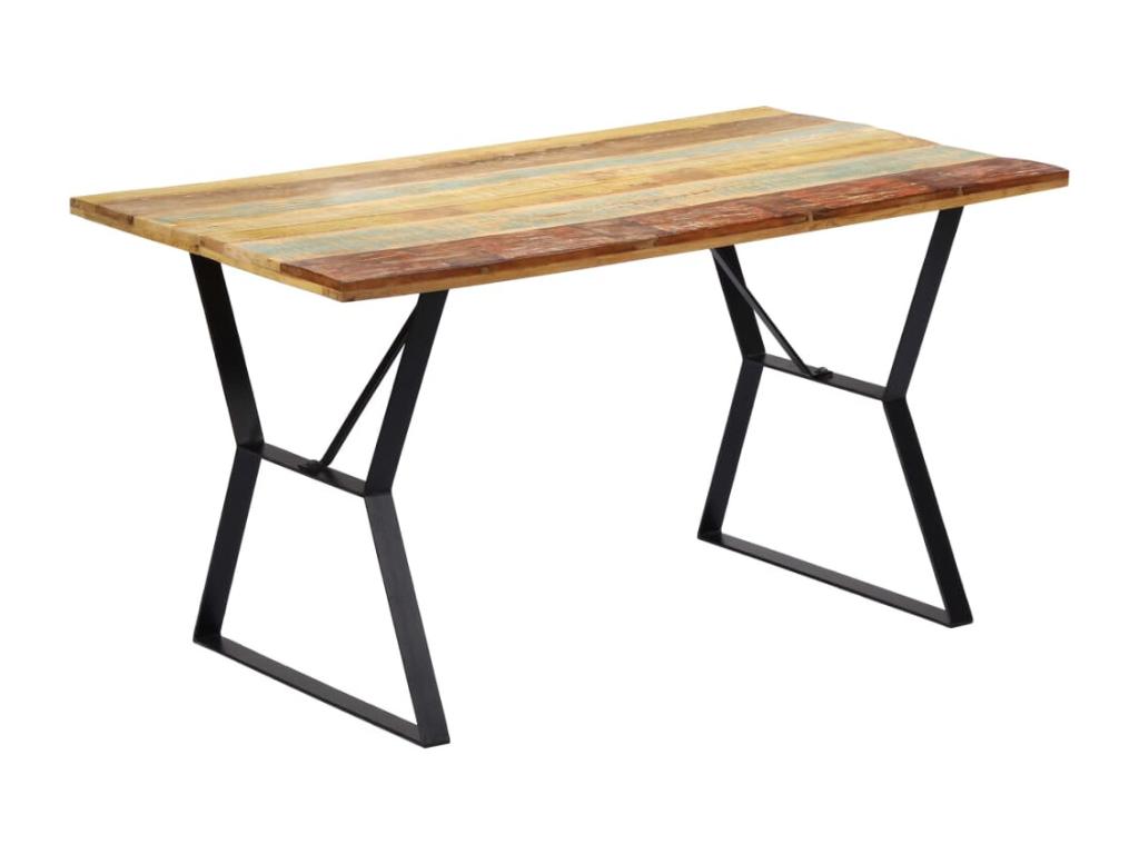 Brown wooden living room/dining room table, 140x80x76 cm, 0902153 37270JQYJ