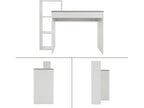 Homelumiere White PC Desk with Shelves and Grey Top