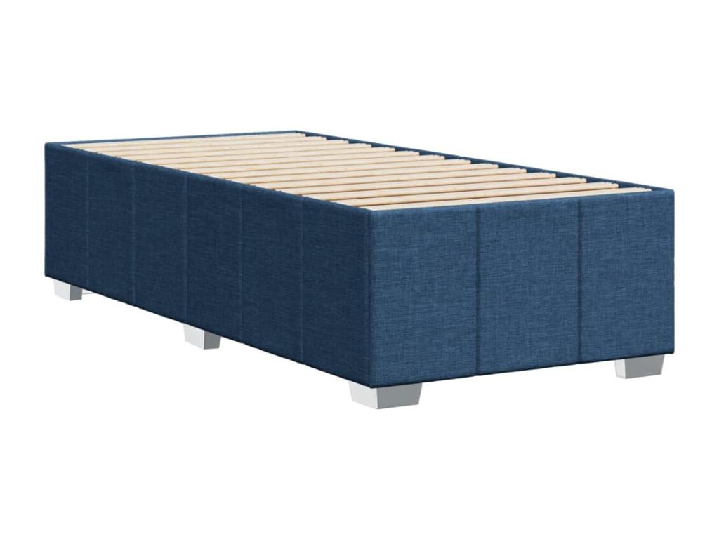 Bed frame without mattress, blue, 90x200 cm, fabric, 28239HIIT