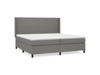 Bohometop bed base with mattress, dark grey, 200x200 cm, fabric, 38697UGKP