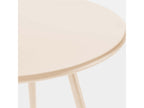 Round ivory metal garden coffee table, 40 cm - Homelumiere