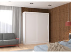 Bohometop 180cm White Bedroom Wardrobe with 2 Sliding Doors 86409ZICJ