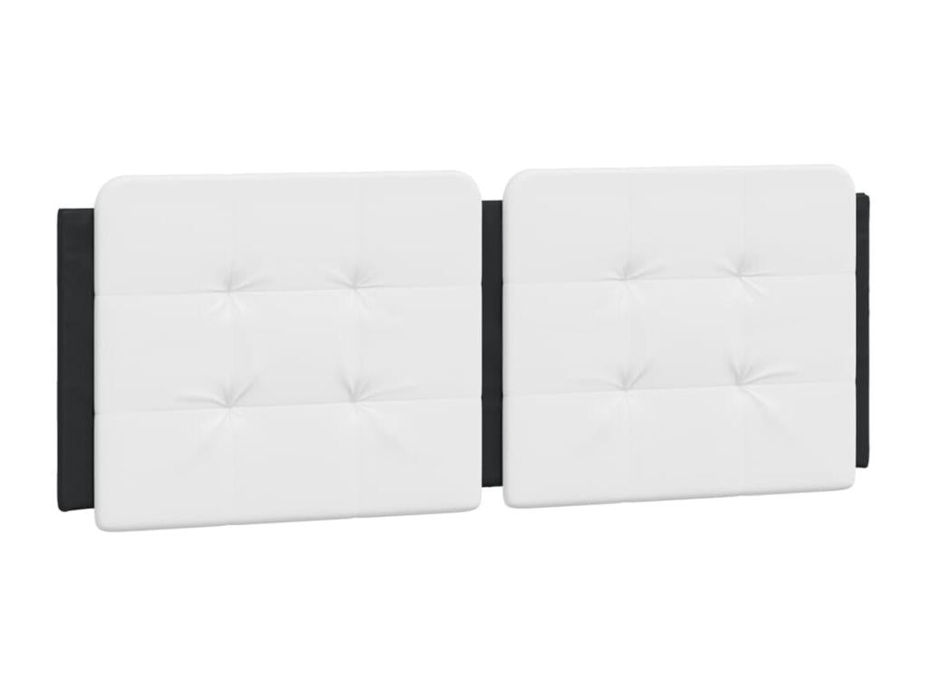 Black and white bed frame without mattress, 120x200 cm, faux leather, 98732SEII