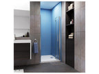 Pivoting and folding shower door, 100x185cm, 6mm tempered glass with anti-limescale coating