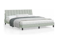 Bed frame with Bohometop LED light grey 180x200 cm velvet 68113IVCY