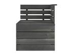 3-piece garden pallet lounge set, solid pine wood, dark grey, 03918YLDS