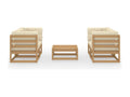 5-piece garden furniture set with cushions, solid pine wood