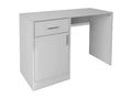Desk with drawer and cupboard 100x40x73 cm White 39280SAUX