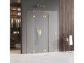 Bohometop GOLD left-hand pivot shower enclosure 100x80 cm, gold color, front access 40676BQXG
