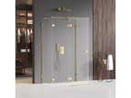 Bohometop GOLD left-hand pivot shower enclosure 100x80 cm, gold color, front access 40676BQXG