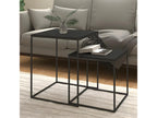 2-piece coffee table set in engineered wood and metal 44102WHNS