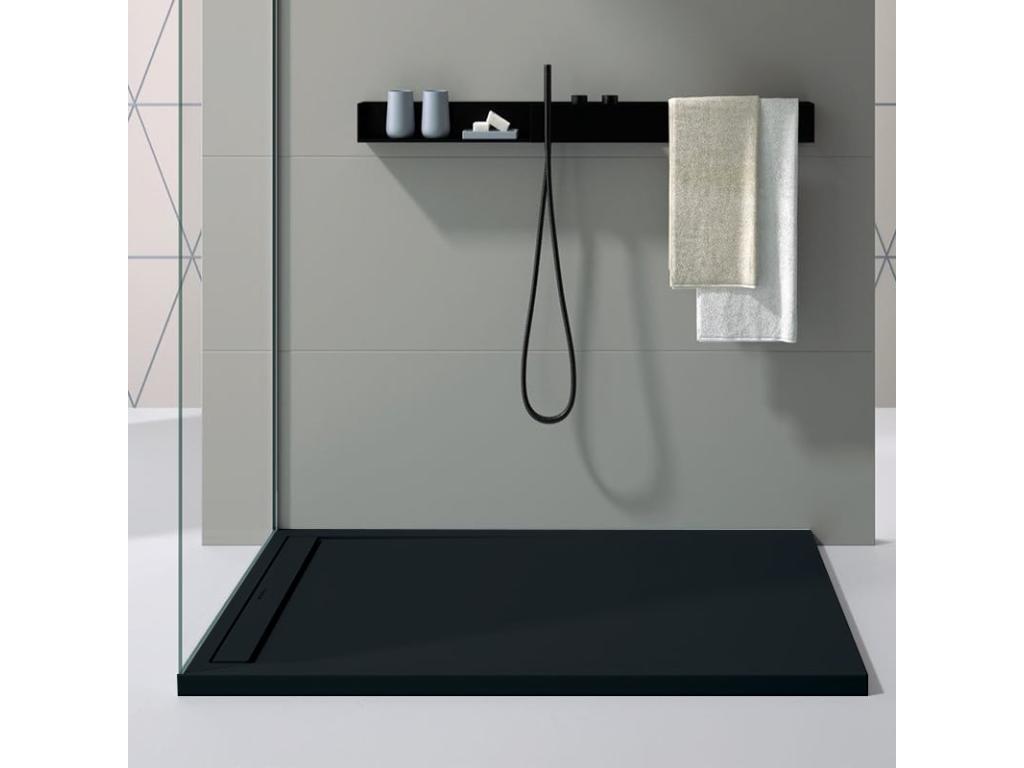 Homelumiere SMART Black Smooth Finish Shower Tray with Color Grid - 90x70 cm