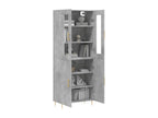 High sideboard, concrete grey, 69.5x34x180 cm, engineered wood, 75511STXM