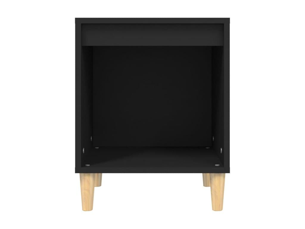 Black bedside table 40x35x50 cm Engineered wood 27543LWYP