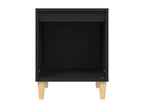 Black bedside table 40x35x50 cm Engineered wood 27543LWYP