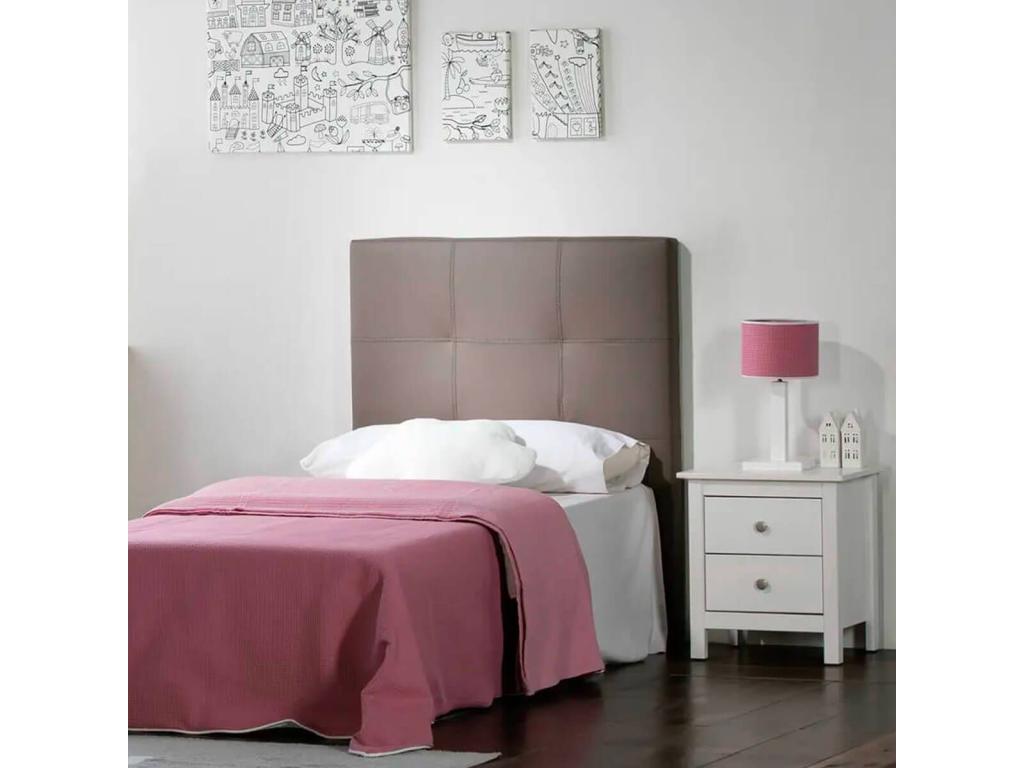 Homelumiere - Bedside Table with 2 Drawers, Solid Wood, White