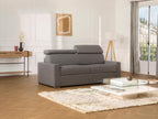 4-seater express convertible sofa in grey fabric - 160 cm sleeping area - 18 cm mattress Bohometop 33456YHIN