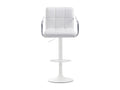 Bar stool - Faux leather / Metal - White - Bohometop V2 06602HPYH