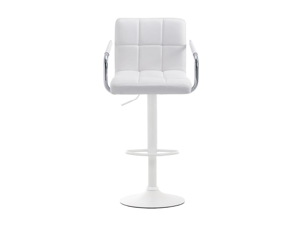 Bar stool - Faux leather / Metal - White - Bohometop V2 06602HPYH
