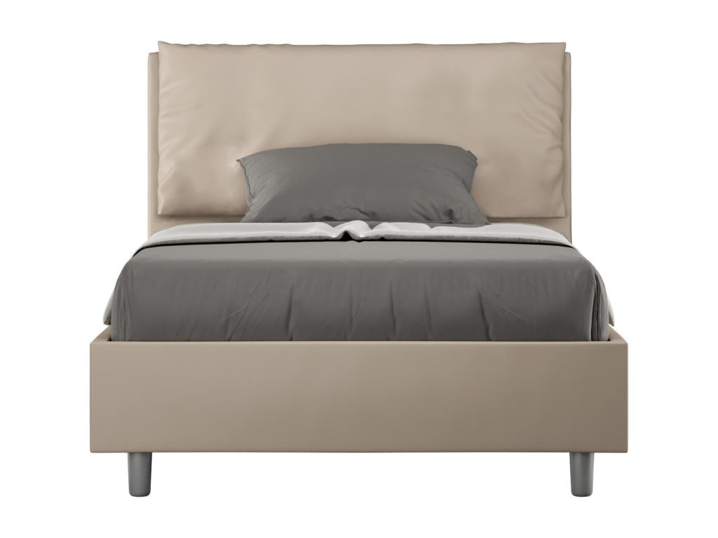 Bohometop Large 1.5-person bed with storage, upholstered, 120x190cm, faux leather, 57946WDVW