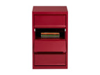 Bohometop 32952YRBU 4-Compartment Metal Storage Unit in Pearly Red