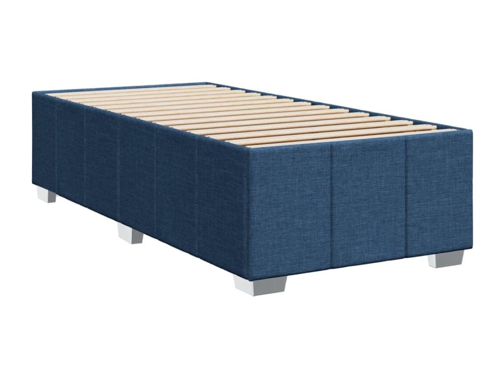 Bed frame without mattress, blue, 90x200 cm, fabric, 28239HIIT