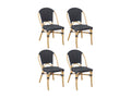 Outdoor rattan and resin chair, set of 4, 53016OOLZ