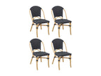 Outdoor rattan and resin chair, set of 4, 53016OOLZ