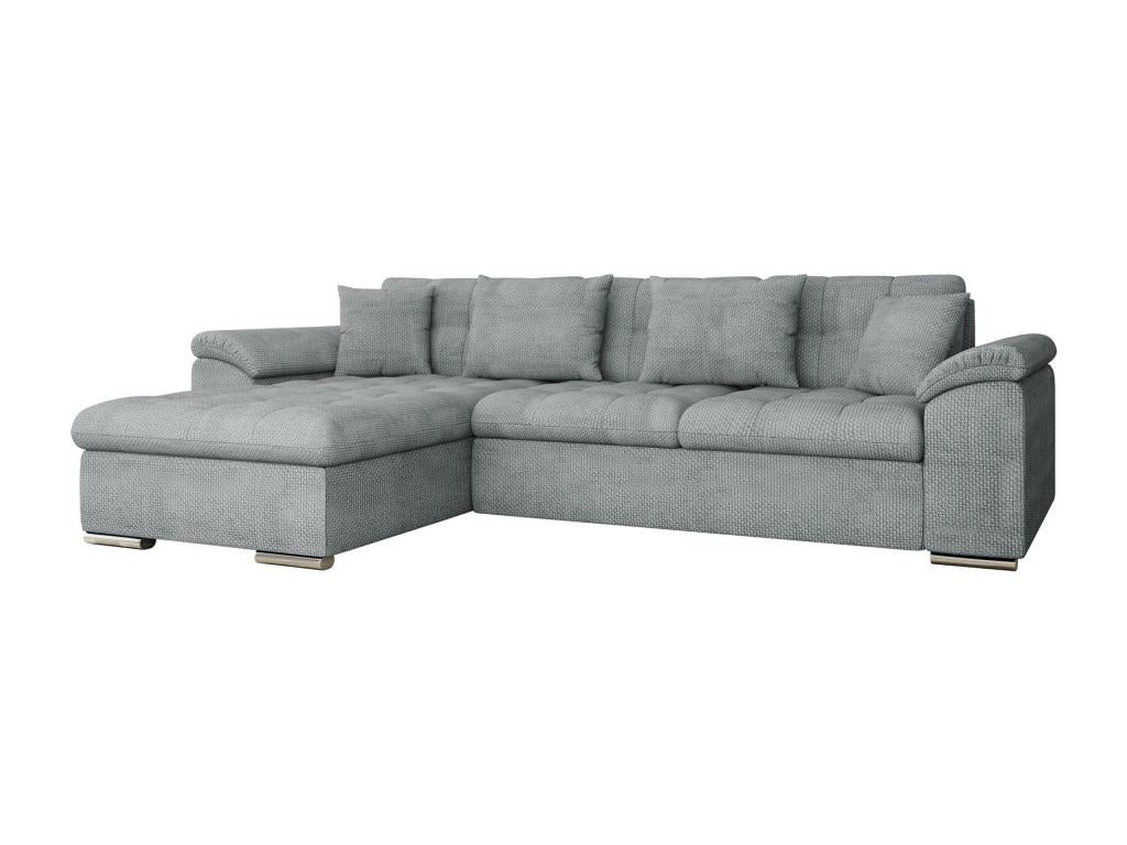 Bohometop 107 Grey Corner Sofa with Sleeping Function and Bed Box, 280x160x76cm, 43049VMER