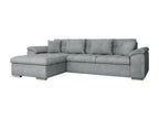 Bohometop 107 Grey Corner Sofa with Sleeping Function and Bed Box, 280x160x76cm, 43049VMER