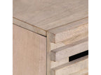 White bedside table 50x34x60 cm solid mango wood