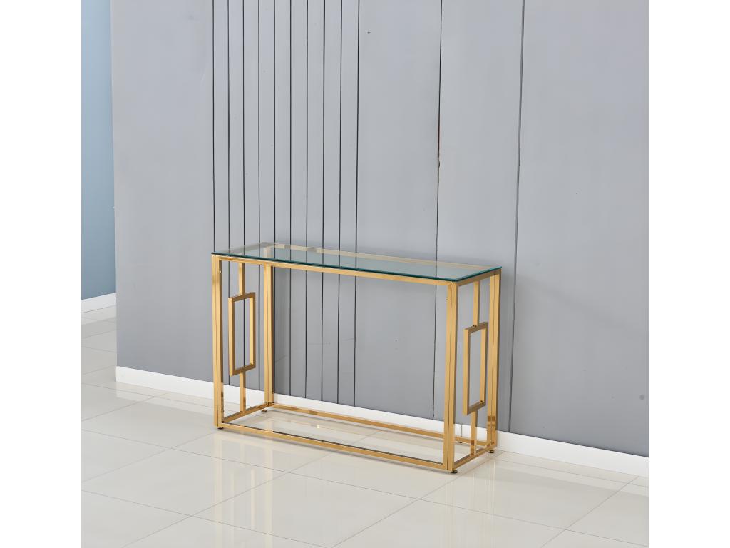 Bohometop console gold transparent 120x40x78 cm 29616ROSD