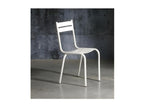 Homelumiere - Chair in bright white lacquered metal