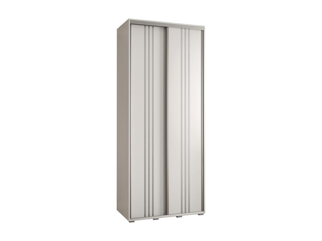 Homelumiere 6 Sliding Door Wardrobe 235.2/110/45 2 Doors White/White/Silver