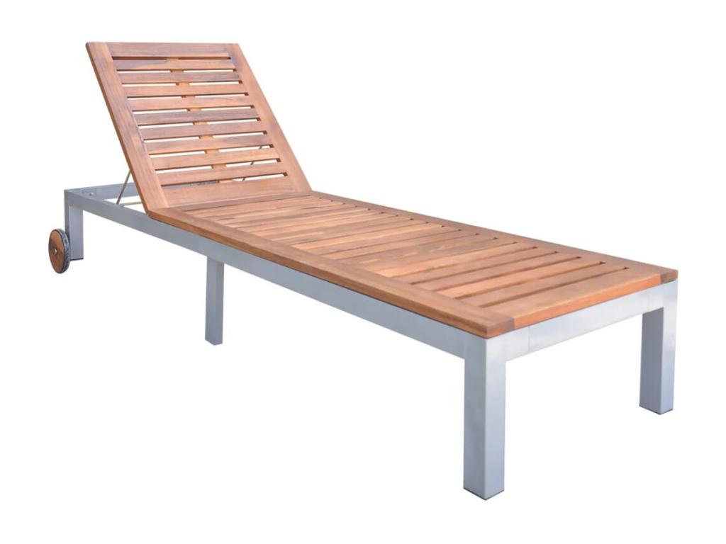 Brown sun lounger/bath chair 207x70x31 cm 02 0012317 80079ZWZV