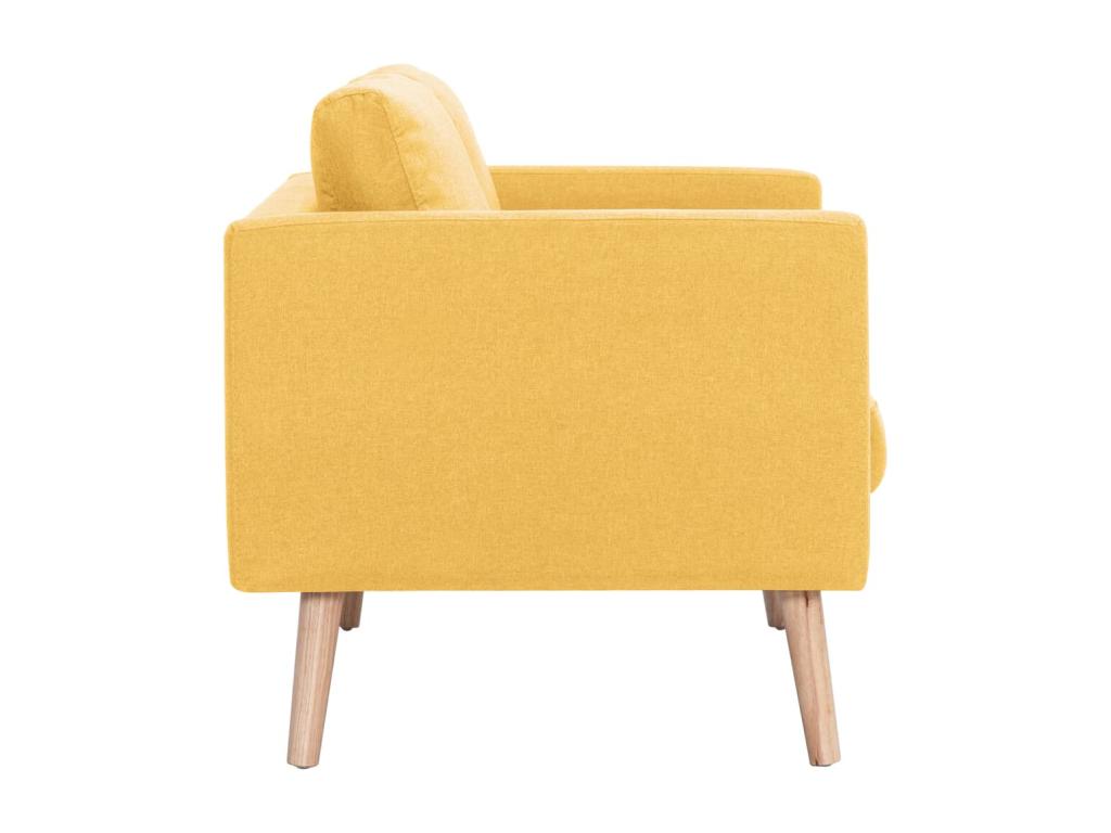 3-seater sofa, yellow fabric, 49674WYIJ