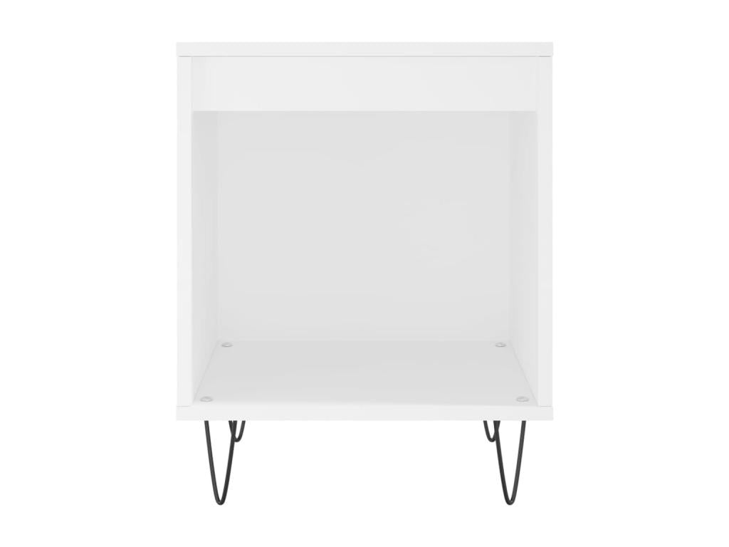 White bedside table 40x35x50 Engineered wood