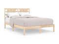 Solid wood bed frame 135x190 cm Double 75853GVSR