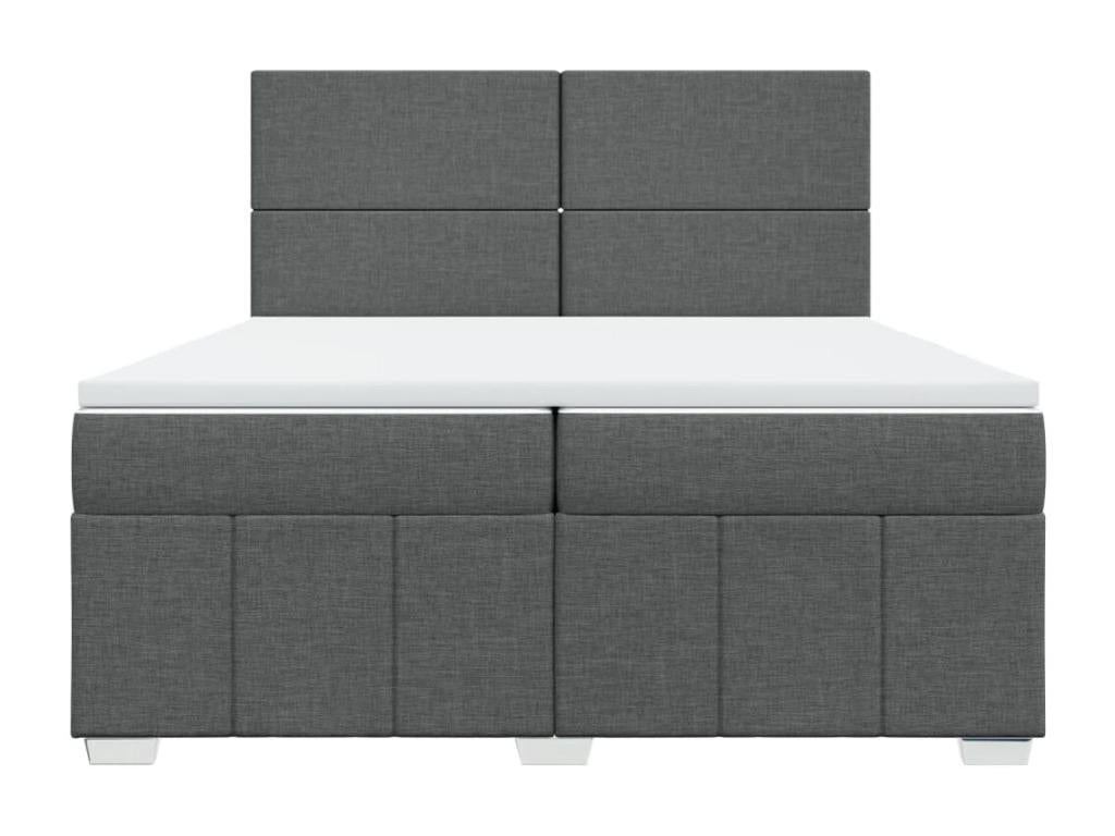 Homelumiere bed base with dark grey 200x200cm mattress, fabric