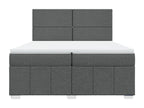Homelumiere bed base with dark grey 200x200cm mattress, fabric