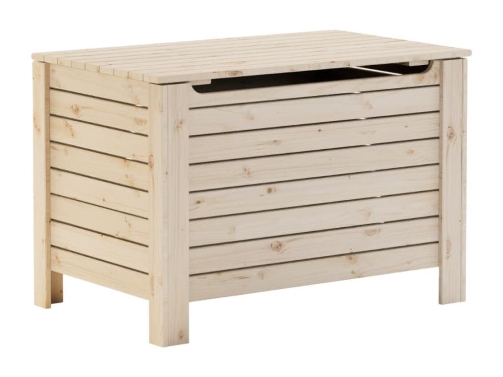 Homelumiere storage box with lid, solid pine wood