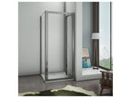 Folding shower enclosure 90x70x185cm, 90cm folding shower door with a fixed shower screen, safety and transparent glass 12752RNGU