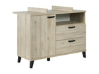 Sturdy baby dresser with integrated changing table, Bohometope light oak finish, Bohometope collection. 96887SOGZ