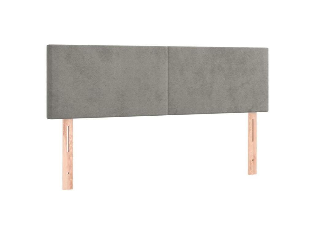 Bohometop bed base and mattress, light grey, 140x200 cm, velvet, 50209XKDL